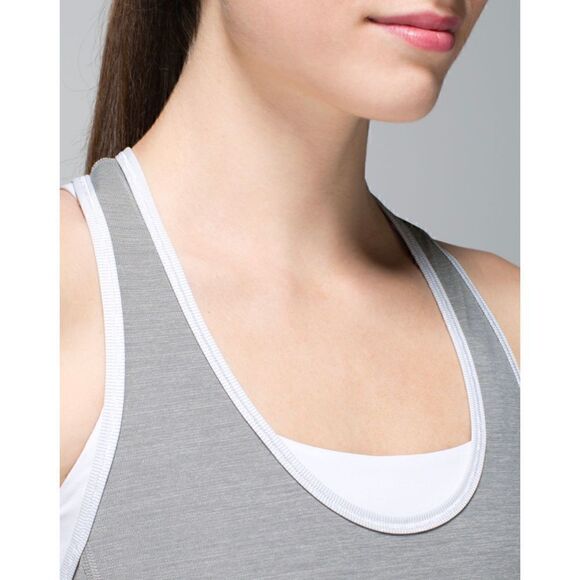 Lululemon Runner Up Tank
Heathered Medium Grey / Wee Stripe White Silver Spoon - Picture 7 of 16